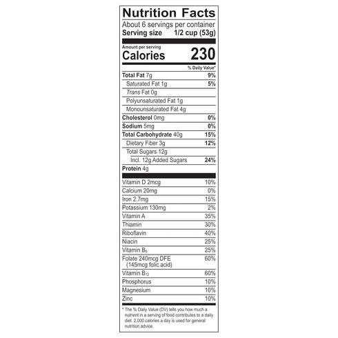 11 OZ (Pack 5) Honey Bunches of Oats Honey Roasted Granola Cereal, Bag