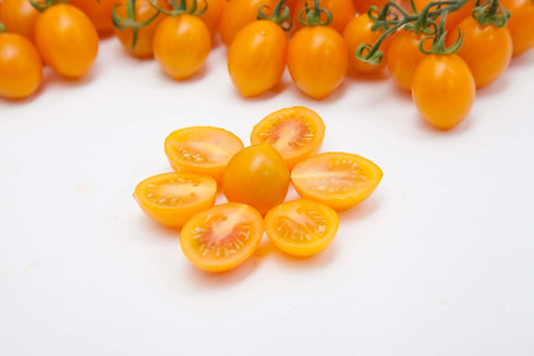 12.35 oz (350g), Cos Com', Yellow Datterino Tomatoes unpeeled in water, low-acid, No additives, no preservatives