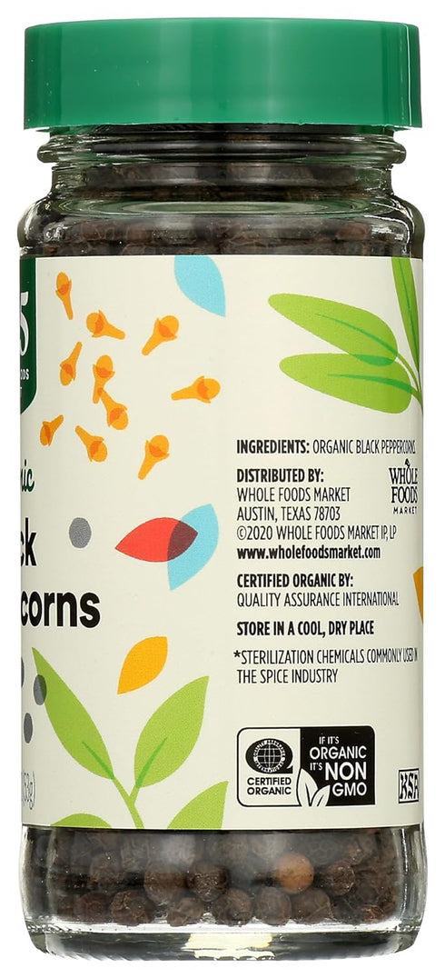 365 1.87 by Whole Foods Market, Organic Black Peppercorns, Ounce