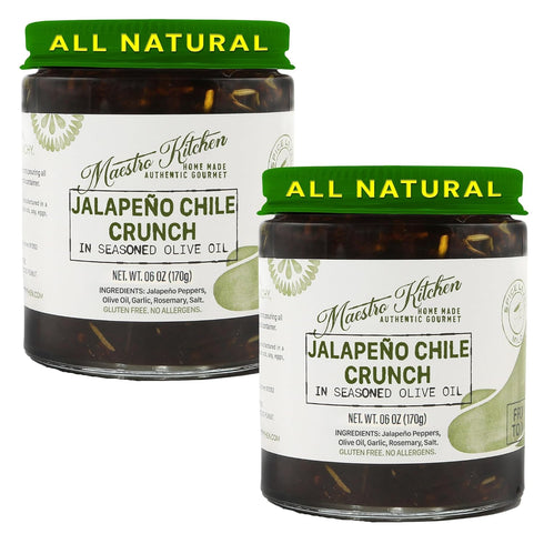 Mild Jalapeno Pepper Chile Crunch Crisp 6oz 2 pack - All Natural
