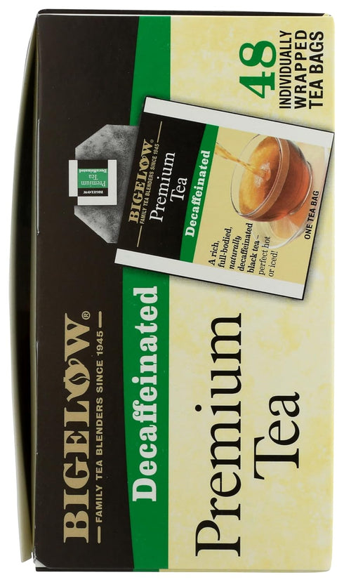 48 Count 48 Bigelow Premium Decaffeinated Blend Black Tea, Contains Individually Wrapped Tea Bags, Decaf Tea