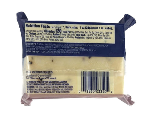 Generic 7 oz (Pack 4) Smoked Black Pepper White Cheddar Cheese