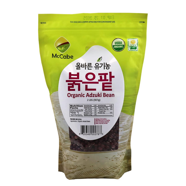 McCabe Organic Adzuki Bean - Dried Small Red Beans 2 lb (32oz)