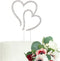 Two Hearts One Love Rhinestone Wedding Cake Topper, Silver, Gift Boxed by LOVENJOY