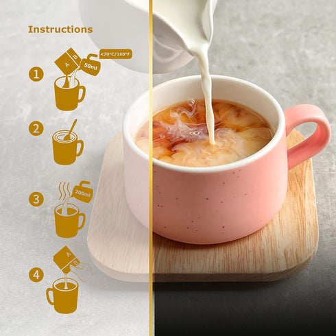 OKTEA Assam Milk Tea Kit - Assam & Ceylon Tea Blend, New Zealand Milk, Pure Ingredients with No Additives, Sugar Sachet