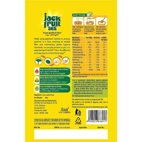 Jackfruit365 400g Green Jackfruit Flour - Helps Control Sugar