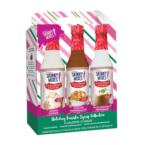 Jordan's Skinny Mixes Sugar Free Coffee Syrup, Holiday Trio Coffee Flavoring Syrup,