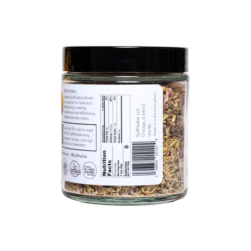 2.2 Oz Truffle Salt Blend with Garlic, Onion, Shallots, Rosemary, Thyme, Sea Salt - SydSalt Garlic - Try on Popcorn