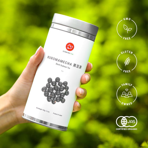 (5.3oz/150g) Senbird Premium Kuromamecha - Japanese Black Soybean Tea - From Hokkaido, Japan - Loose Leaf Kuromame