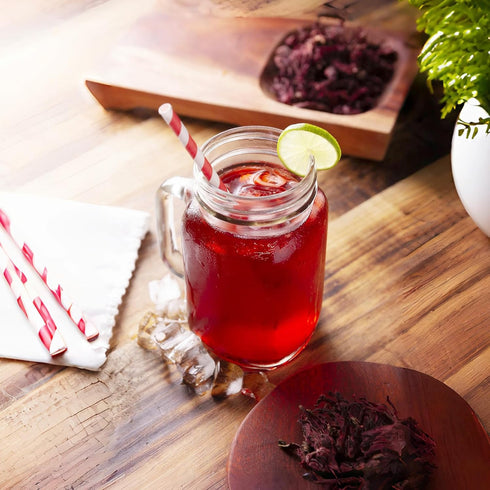 FullChea Hibiscus Flowers, 4oz Cut & Sifted - Dried Loose Leaf Tea - Non-GMO, Caffeine-free