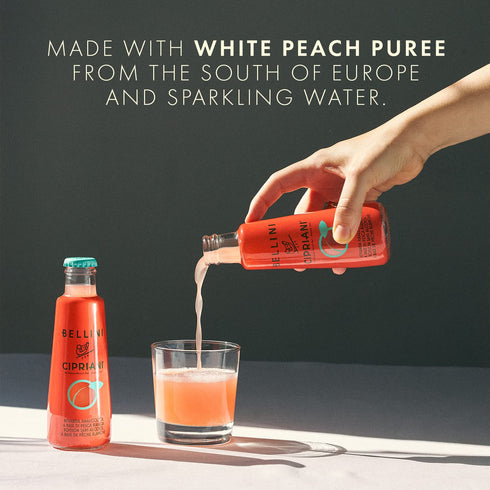 4 -6.09 oz Cipriani White Peach Virgin Bellini Mix fl