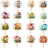 48 Sleyberoy Mushroom Cake Toppers - Pcs Primitive Forest Theme Party Supplies for Baby Baptism, Birthday, Anniversary