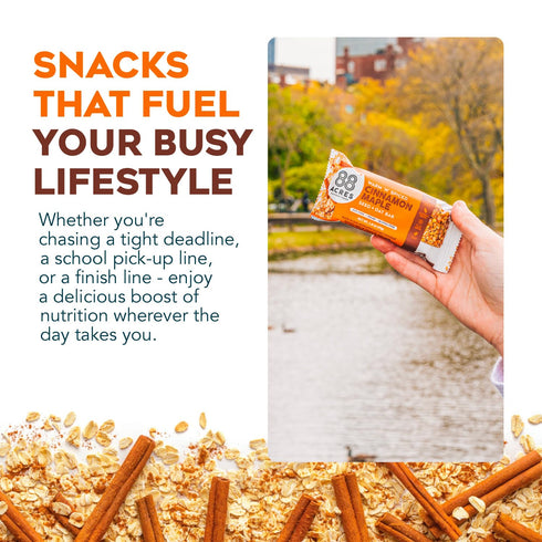 88 12 Count, Acres Granola Bars, Cinnamon Maple, School Safe, Allergen Free Seed & Oat Snack Bar, Gluten & Nut Free