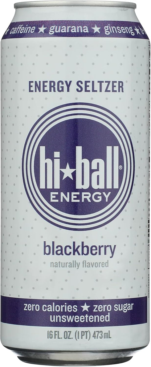 Hiball Energy Blackberry Energy Seltzer, 16 Fz
