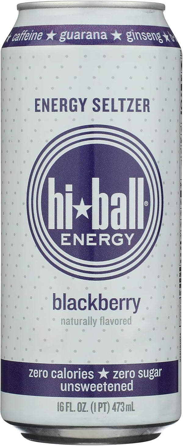Hiball Energy Blackberry Energy Seltzer, 16 Fz