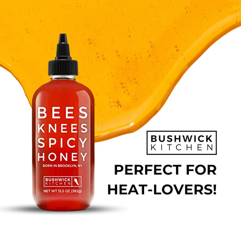 12.5 oz Bees Knees Spicy Honey, Wildflower Hot Honey Infused with Habanero Peppers | Gluten Free, Paleo Friendly |