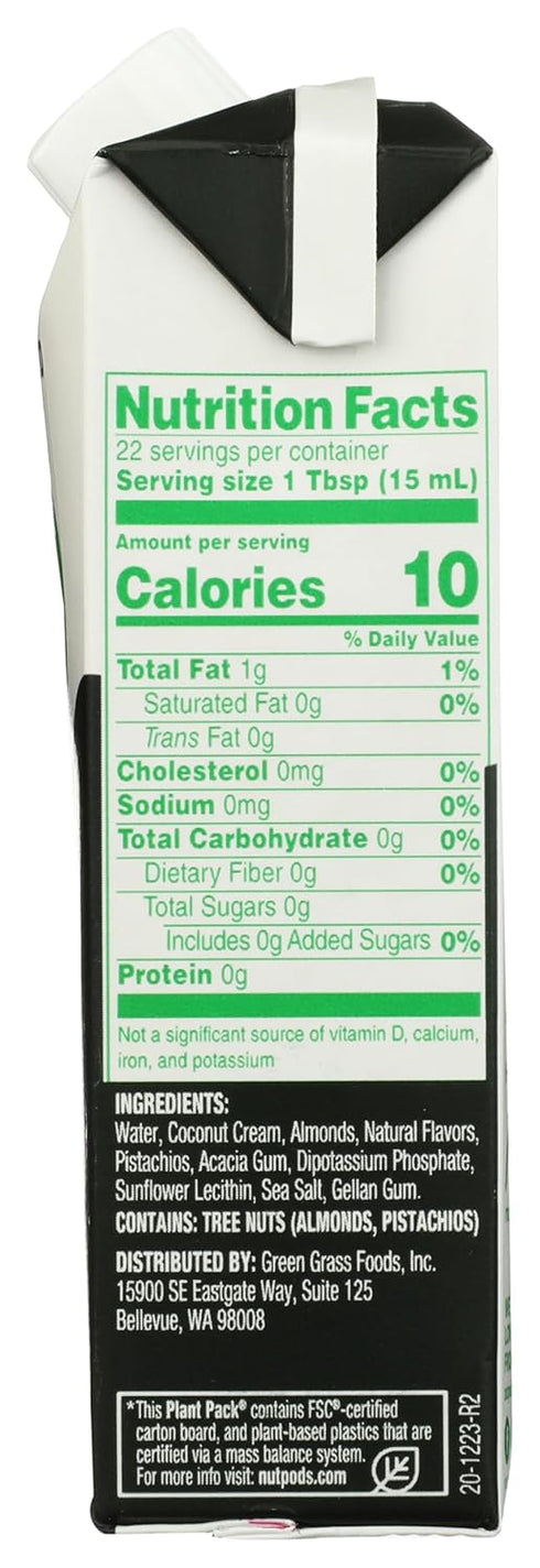 11.2oz nutpods Unsweetened Pistachio Coffee Creamer, dairy-free