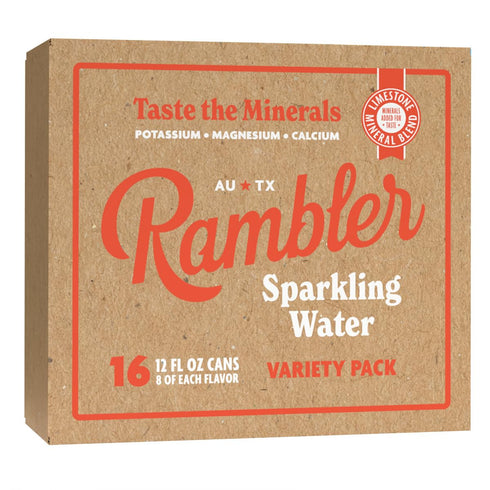 AUTX Rambler Sparkling Water, Texas Limestone Mineral Blend, Build Your Own Variety
