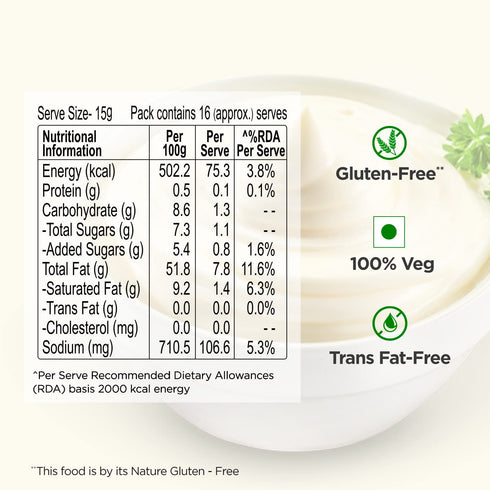 Funfoods 275g - Mayonnaise, Bottle - Veg - Eggless - India