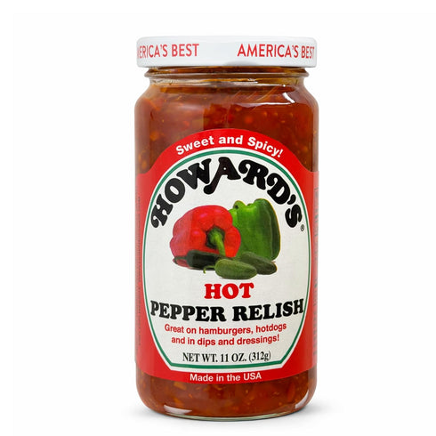 Howards Hot Pepper Relish, 11 oz | Classic Sweet & Spicy Relish