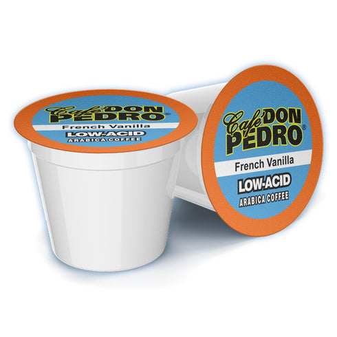 Cafe Don Pedro French Vanilla Low Acid Coffee Pods, 100% Arabica K