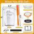 POLYHNIA 27 oz Sourdough Starter Jar, Sourdough Jar Wide Mouth, Sourdough Starter Kit, Sourdough Starter Jars Glass