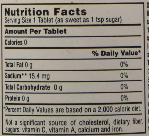 Necta Sweet 1/4 1000 (Pack 4) Saccharin Tablets, Grain, Tablet Bottle