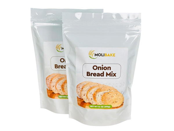 Molibake Onion Bread Mix Pack of 2 Premium All-Natural Baking Mix for