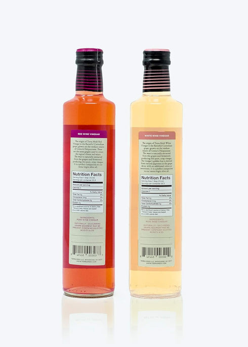 Pack 2x17oz Terra Medi Red And White Wine Vinegar