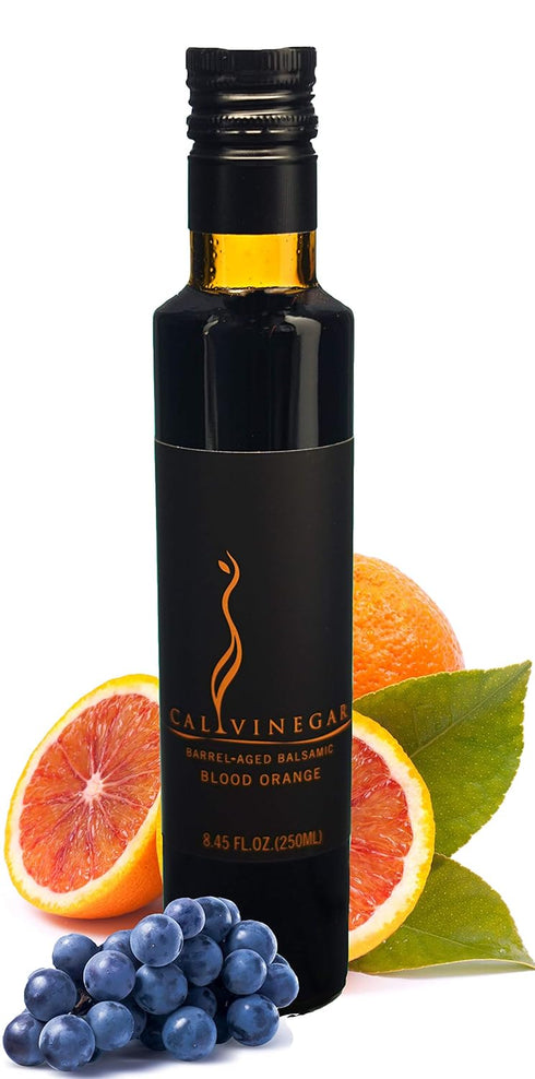 Calivirgin Balsamic Vinegar - Blood Orange Flavored Traditional Balsamic Vinegar - Thick, Velvety,