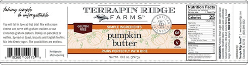 2-Pack (10.5 oz Terrapin Ridge Farms Pumpkin Butter Rich & Spiced Pumpkin Spread for Toast, Pancakes, Yogurt & Baking