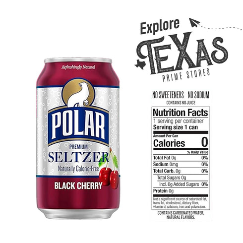 Polar Seltzer 20 Pack 12 oz of Black Cherry Premium Sparkling Water fl Aluminum Can