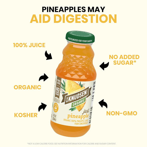 8 oz (12 Pack) R.W. Knudsen Organic Just Pineapple Juice, fl