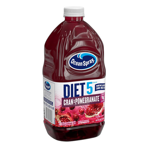 64 Oz (Pack 5) Ocean Spray Diet Cran-Pomegranate Cranberry Pomegranate Juice Drink, Fl Bottle