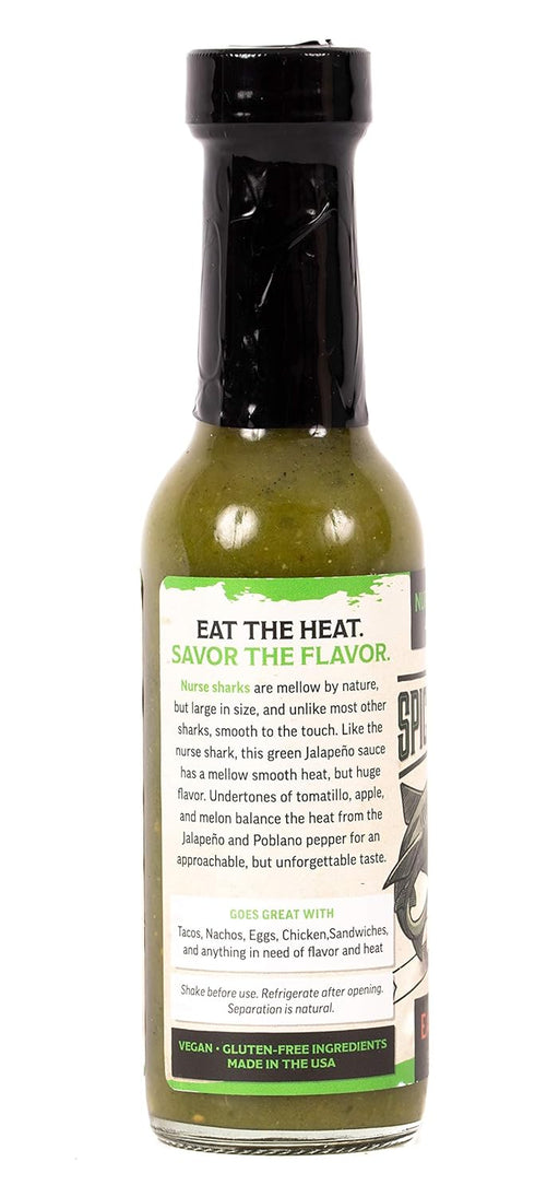 The Spicy Shark 5 oz , Nurse Shark Jalapeno Hot Sauce fl - Brand featured on Hot Ones