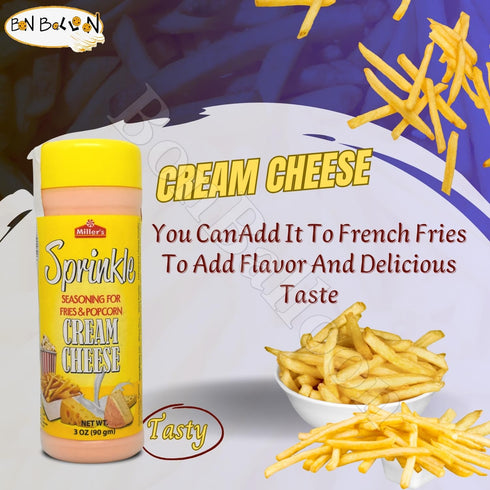 ?? Sprinkle Cream Cheese Seasoning for Fries and Popcorn - Natural Powder Spice (2 Pack = 6.35 oz / 180 gm)