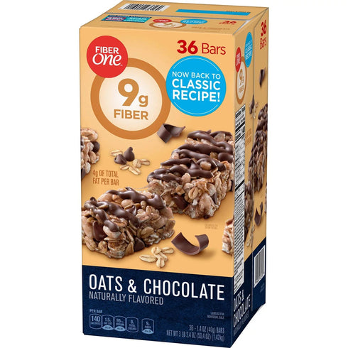 Fiber One 1.4 (Pack 36) Oats and Chocolate Chewy Bars, Ounce
