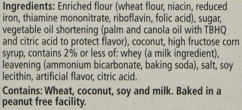 8.8 oz. (Pack 12) Dare Foods Breaktime Coconut Cookies Indulgent Cookie Made With Real Coconut Delicious Snack, Dessert
