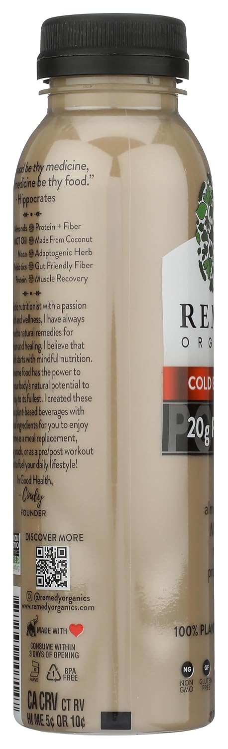 12 Oz Remedy Organics, Beverage Coffee Cold Brew Keto Organic, Fl