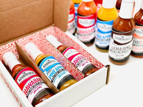 Pack (3-Pack) 5oz Adoboloco Hot Sauce OG Spicy Hamajang, Jalapeno, Pineapple Extremely Tasty Fiery Chili Pepper Sauce