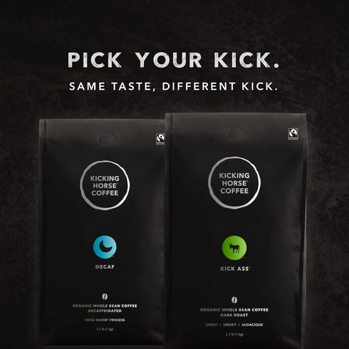 2.2 Kicking Horse Coffee, Swiss Water Process, Whole Bean, Pound - Organic Whole Bean Coffee Decaffeinated