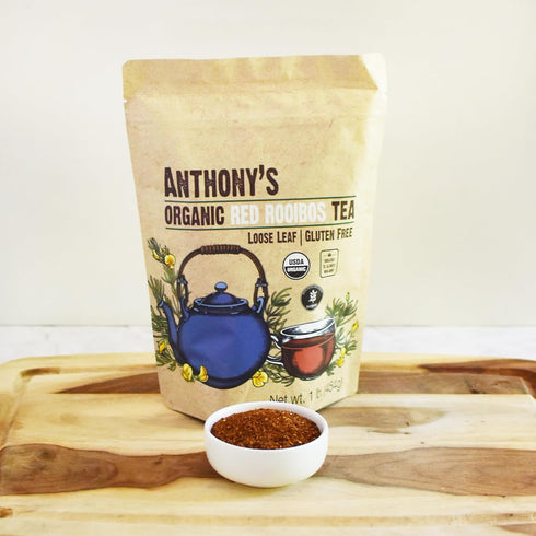 1 lb, Anthony's Organic Red Rooibos Loose Leaf Tea, Gluten Free, Non GMO, Non Irradiated, Keto Friendly