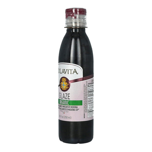 8.5 Oz (Pack 1) Colavita Balsamic Glaze - Organic, Fl of Squeeze Bottle, Imported from Italy