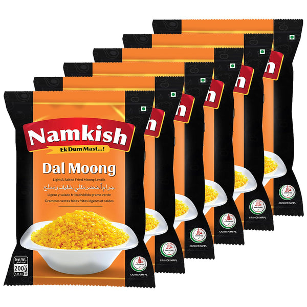 Namkish Dal Moong 200g (7.05oz) - Pack of 6 - Light & Salted