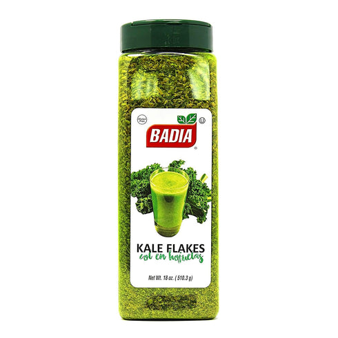18 oz Badia Kale Flakes Nutrient Rich Superfood Bold, Slightly Bitter, Earthy Taste and Natural Color, Gluten Free