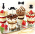 Cupcake Toppers Mini Black Bowtie Mustache Hat Neckcloth - 24PCS Birthday Celebration Decorations