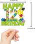 Happy 12th Birthday Building Block Cake Topper, Puzzle Games Boy's Party Decoration Supplies for Green Cake