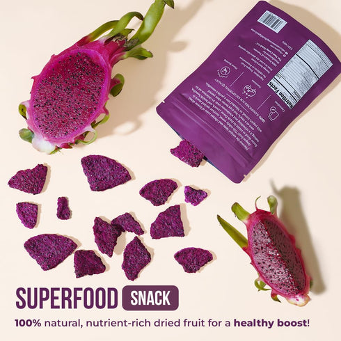 1.08 Oz (Pack 4), KOTHECHE Dragon Freeze Dried Fruit, of Low Calorie Snacks, Gluten Free Snacks, Healthy Vegan Chips