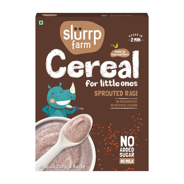 Slurrp Farm Sprouted Ragi Baby Cereal | Natural Toddler Food with No