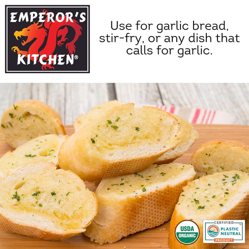 4.5 oz (pack 1) Emperor's Kitchen Organic Pureed Garlic, USDA Certified Organic, Ready to Use, Convenient for Cooking